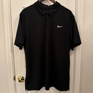 Nike Dri-FIT Golf Polo Shirt Men's Size XL Black Embroidered Swoosh